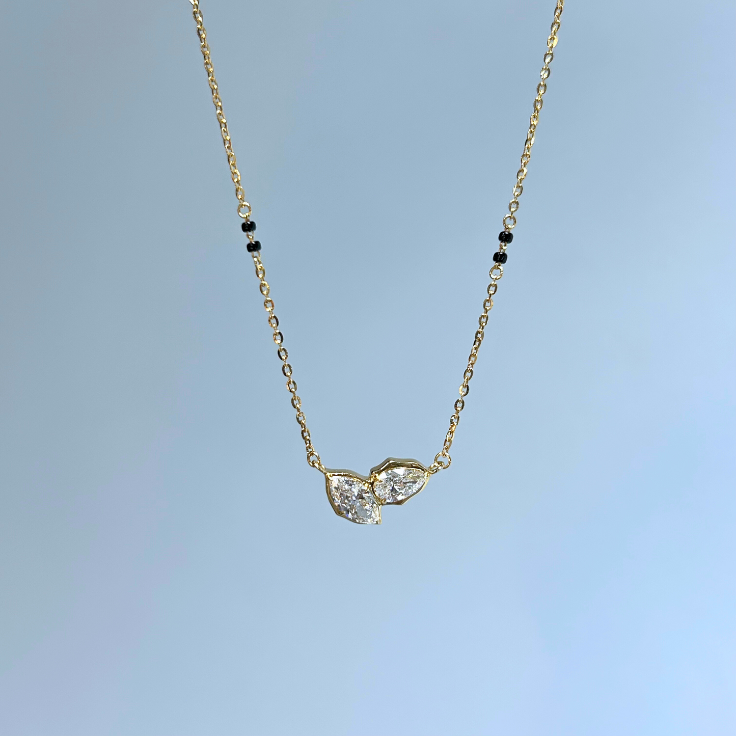 Ardhya Toi et Moi Mangalsutra – Modern Two Stone Necklace for Women