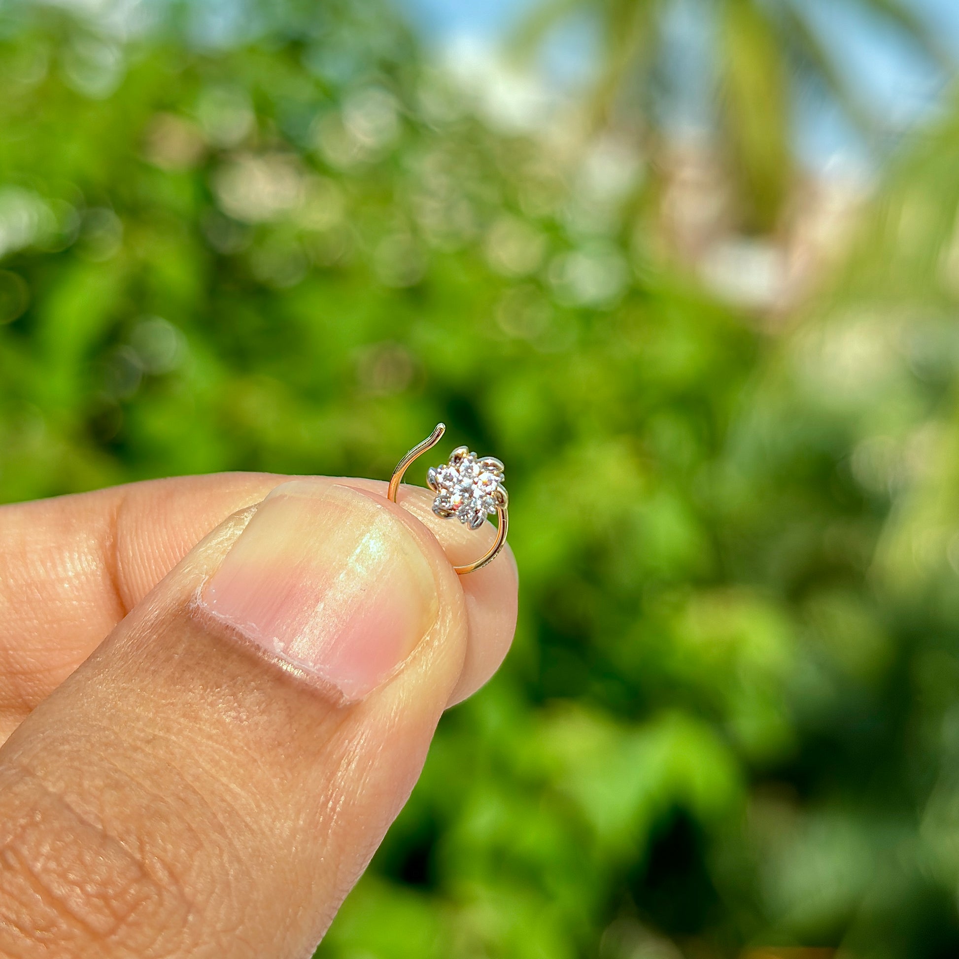 Diamond Nose Pins 14k Gold – TINCH JEWELS - Main Image