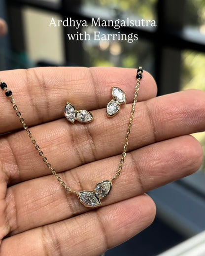 Ardhya Toi et Moi Mangalsutra – Modern Two Stone Necklace for Women