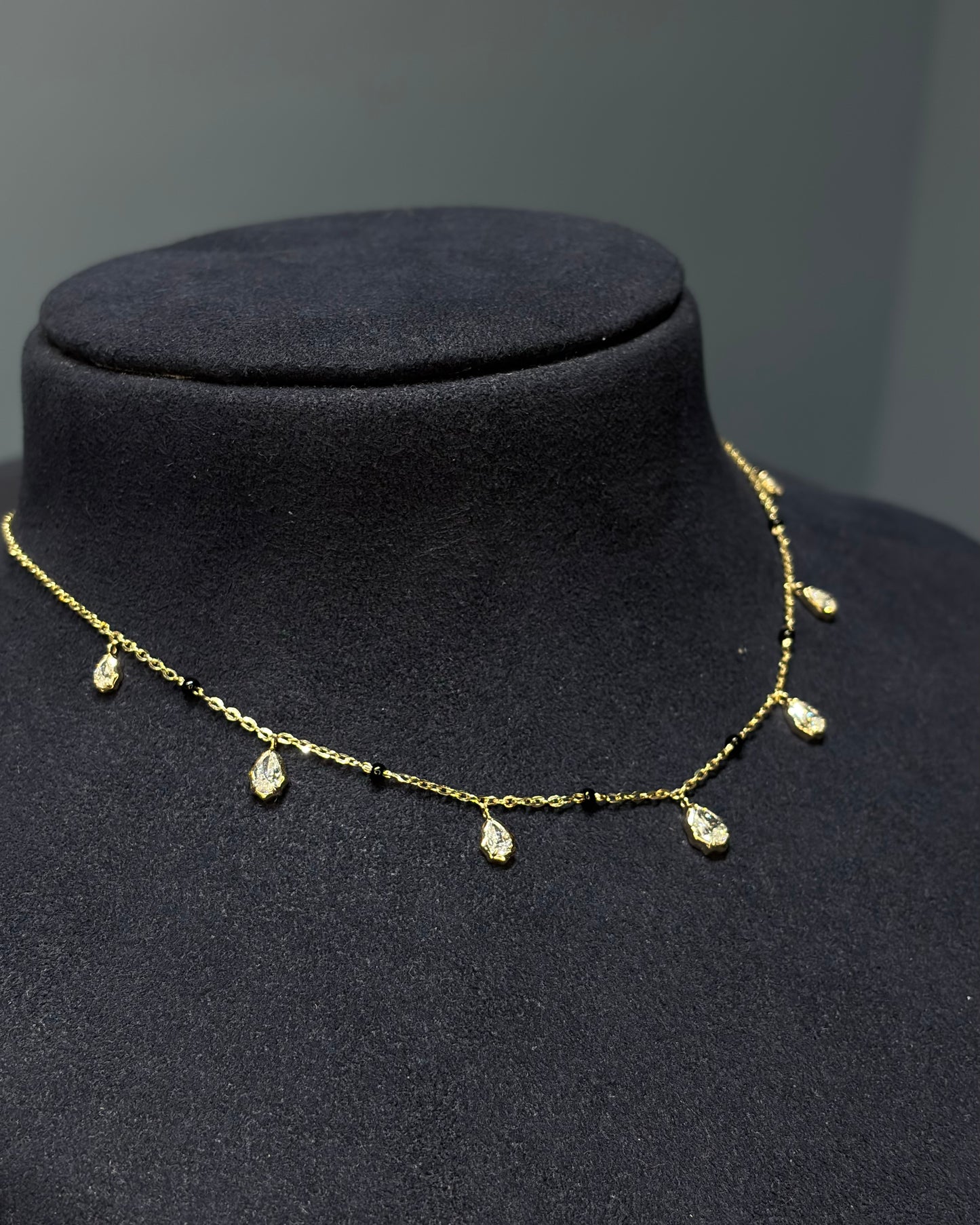 The Dancing Pear Hangings in Crown Setting Mangalsutra Charm