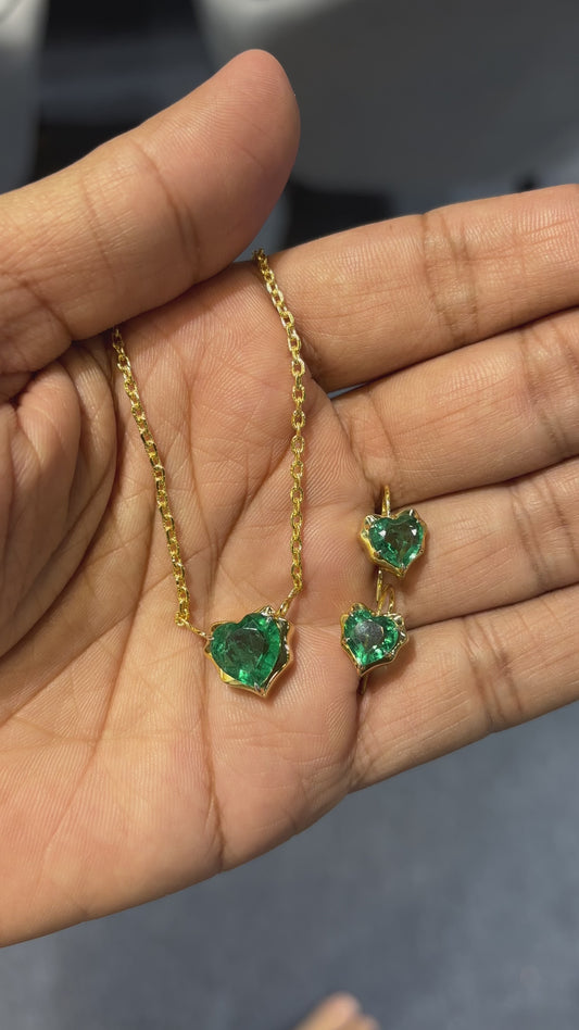 Emerald Heart Necklace
