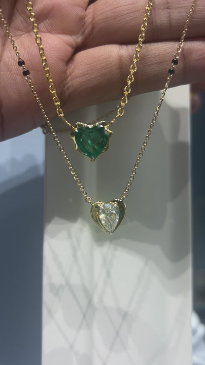 Emerald Heart Necklace